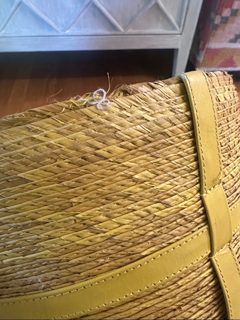 Altuzarra Yellow Braided-Handle Straw Tote - Picture 6 of 7